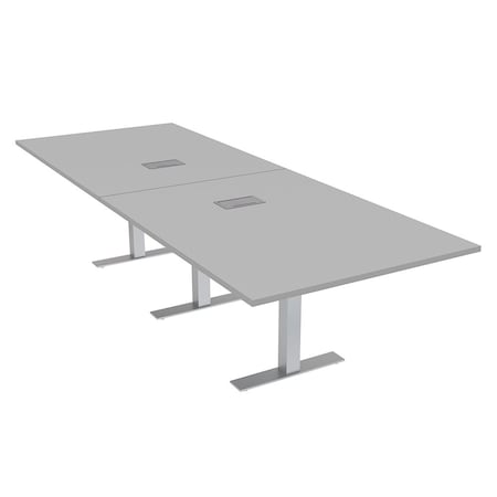 Skutchi Designs 45 in W, 144 in L, 29 in H, Engineered Wood Top, Grey HAR-REC-48x143-T-ELEC-XD01